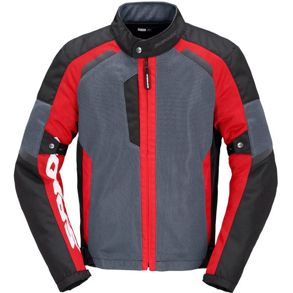 Manteau de Moto Tek Net Rouge côté face