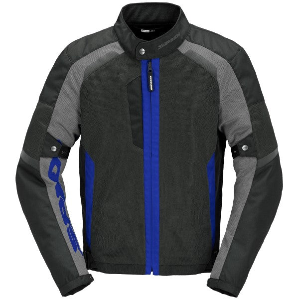 Manteau de Moto Tek Net Bleu côté face