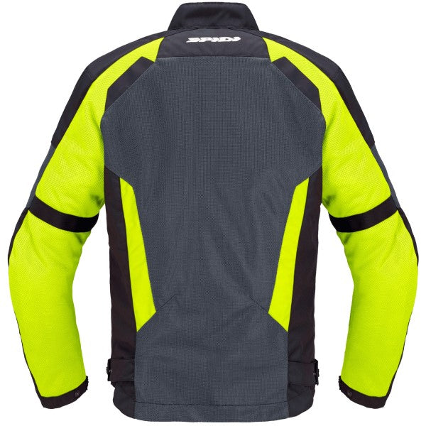 Manteau de Moto Tek Net Jaune côté dos