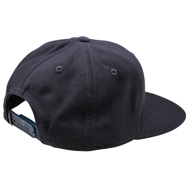 Casquette à Visière Plate Badge bleu et jaune, de dos