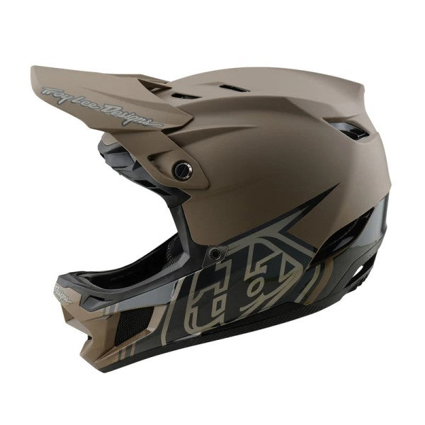 Casque Intégral de Vélo D4 Composite Stealth Caper/troylee/gris brun de gauche