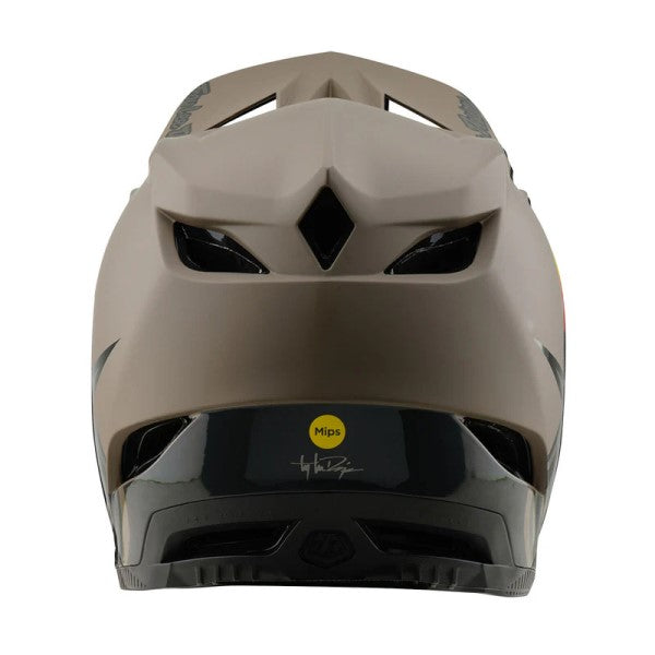 Casque Intégral de Vélo D4 Composite Stealth Caper/troylee/gris brun en arrière