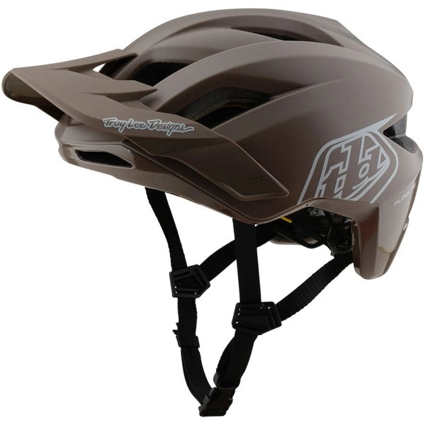 Casque Ouvert de Vélo Flowline Point MIPS Junior Gris/Brun incliné de face à droite