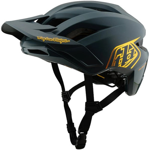 Casque Ouvert de Vélo Flowline Point MIPS Gris/Jaune incliné de face