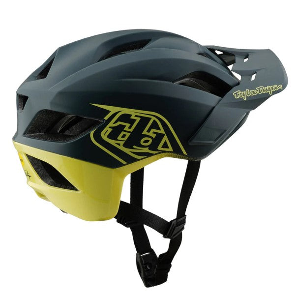 Casque Ouvert de Vélo Flowline SE Badge MIPS/Troy lee/jaune noir de droite