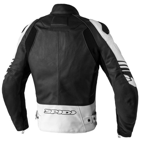Manteau de Moto Track Warrior Noir/Blanc, Dos