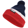 Tuque Trip Pom Bleu/Blanc/Rouge incliné de droite