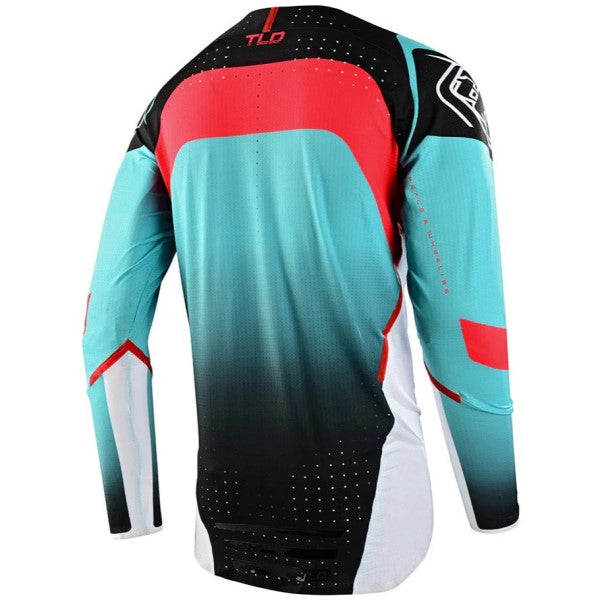 Chandail de Motocross SE Ultra Arc Troy Lee Designs turquoise, de dos