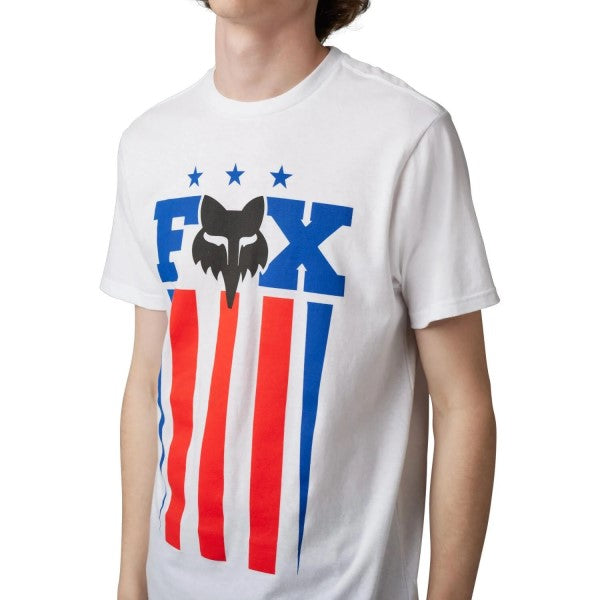 T-Shirt Premium Unity Bleu/Blanc/Rouge incliné de face