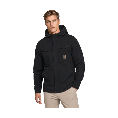 Manteau Roughneck Canvas/FXR.noir,  de face