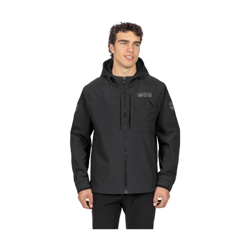 Manteau Stronghold Tech-Shell/FXR/Noir, de face