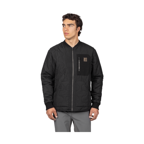 Manteau Matelassé Rig/FXR/noir, de face