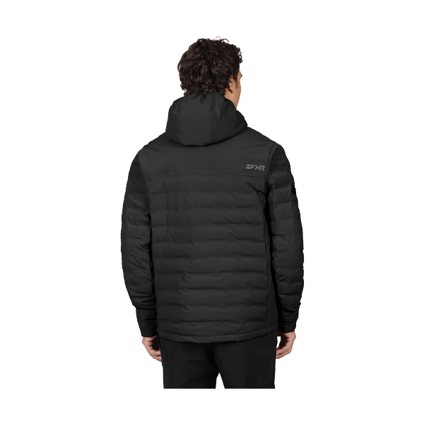 Manteau Matelassé Podium Coupe-Vent/FXR/Noir, de dos
