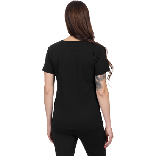 T-Shirt Victory Premium Femme Noir/Rose, de dos