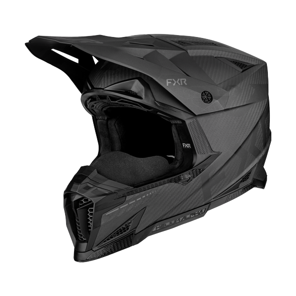 Casque de Snowcross Helium Alpha Carbon Mips/FXR/gris, de profil