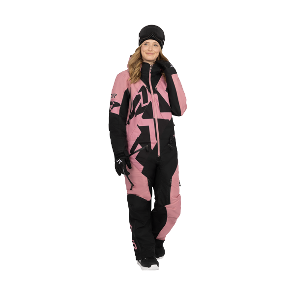 Ensemble de Motoneige Cold Cross CX Lite Femme/FXR/noir, rose, de face