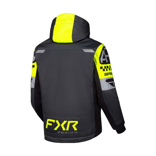 Manteau de Motoneige Podium/FXR,haute-visibilité, de dos