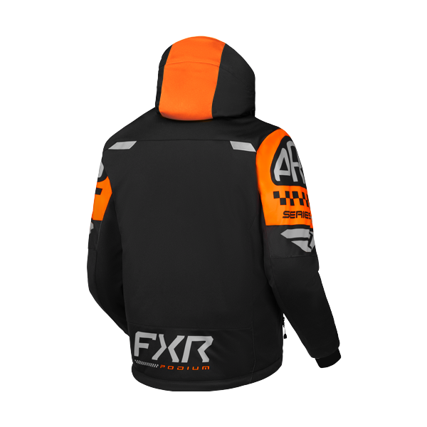 Manteau de Motoneige Podium/FXR, orange, de dos