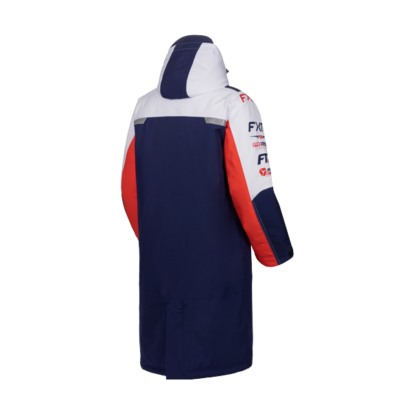 Manteau de Motoneige Isolé Warm-Up/FXR/bleu, rouge, blanc, de dos