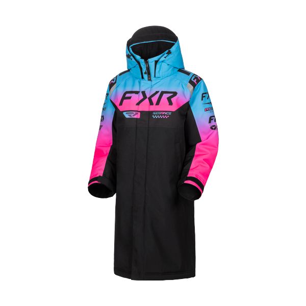 Manteau de Motoneige Isolé Warm-Up/FXR/noir, rose, bleu, de face