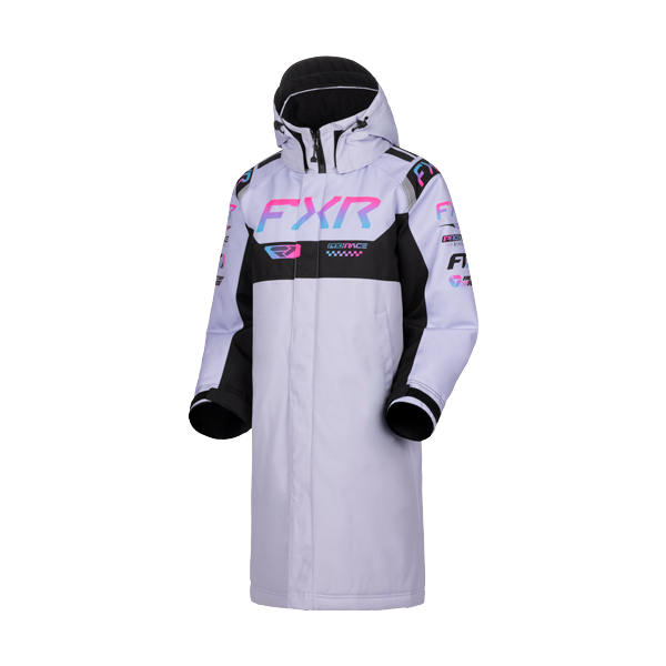 Manteau de Motoneige Isolé Warm-Up/FXR/noir, rose, blanc, de face