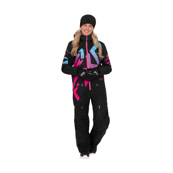 Ensemble de Motoneige Cold Cross CX Lite Femme/FXR/noir, rose, blue, de face