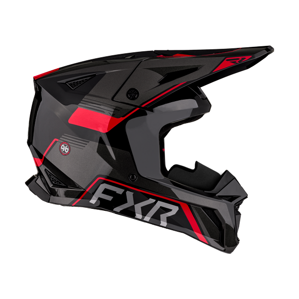 Casque de Snowcross Apex/FXR/ noir rouge, coté droit