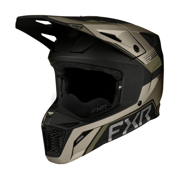 Casque de Snowcross Apex/FXR/ noir gris, de profil