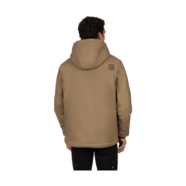 Manteau Roughneck Canvas/FXR. Beige,  de dos
