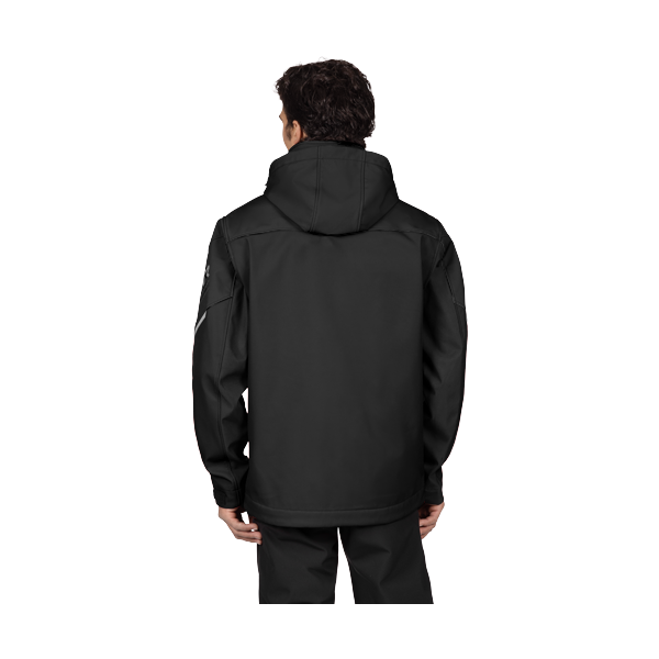 Manteau Ascend Softshell/FXR, Noir, Gris, de dos