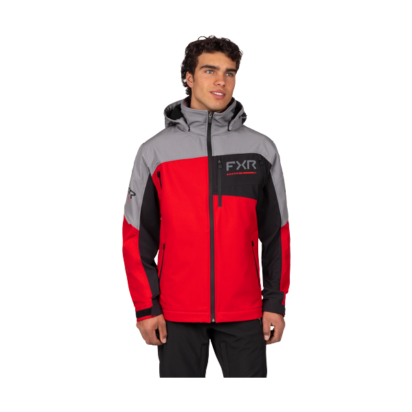 Manteau Ascend Softshell/FXR,rouge, rouge, , de face
