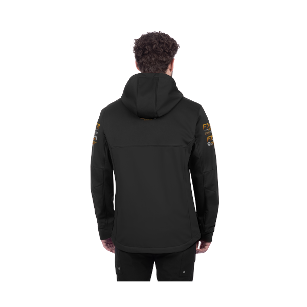 Manteau Hydrogen Softshell/FXR/Noir or, de dos