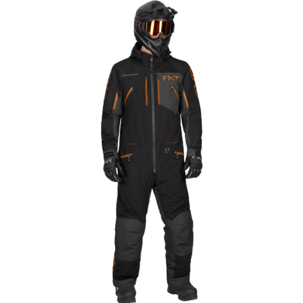 Ensemble de Motoneige Vertical MTX Lite/FXR, de face/noir, orange