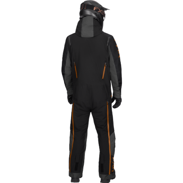 Ensemble de Motoneige Vertical MTX Lite/FXR, de dos, noir, orange