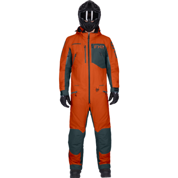 Ensemble de Motoneige Vertical MTX Lite/FXR/Gris orange; de face