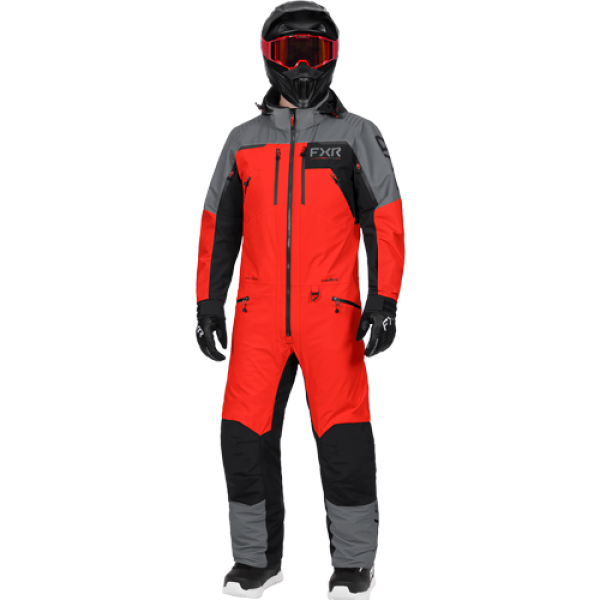 Ensemble de Motoneige Vertical MTX Lite/FXR/Rouge, Noir, de face