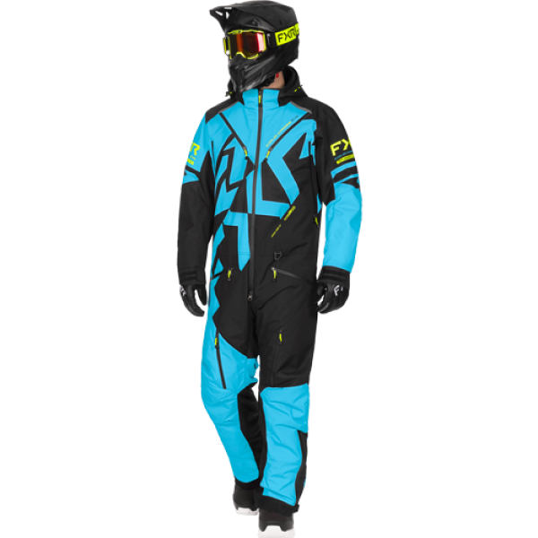 Ensemble de Motoneige Cold Cross CX Lite/FXR/bleu noir, de face