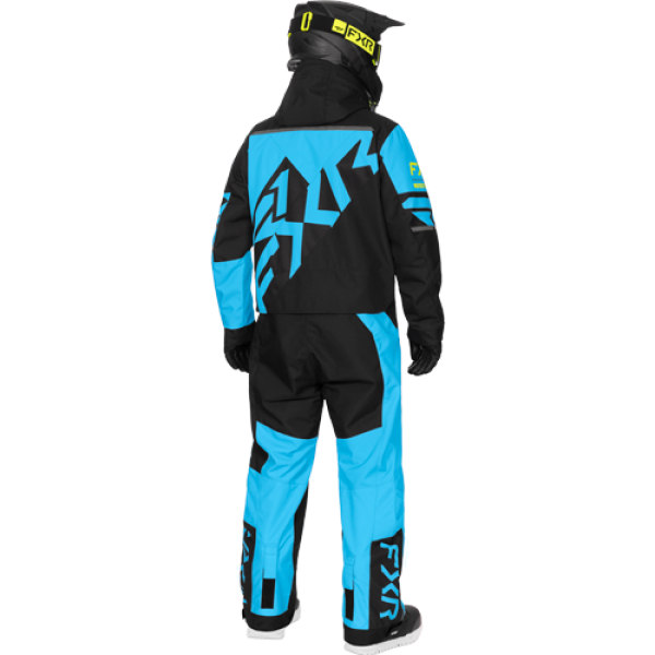 Ensemble de Motoneige Cold Cross CX Lite/FXR/bleu noir, de dos