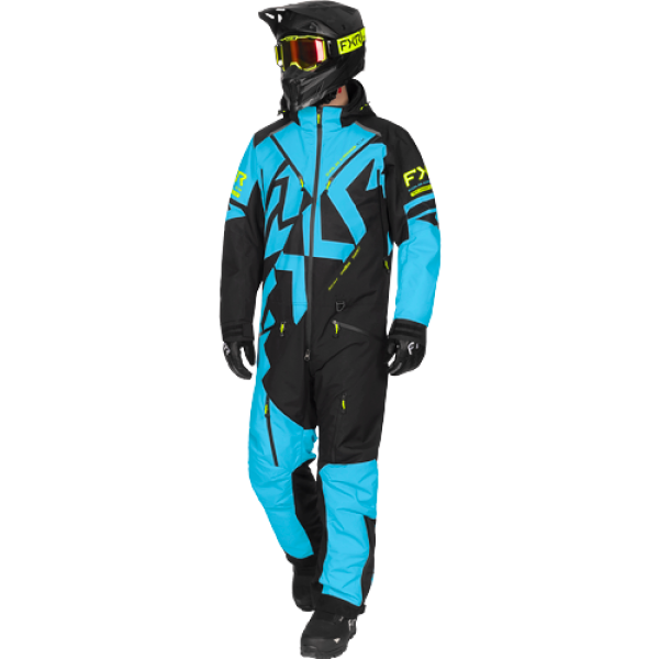 Ensemble de Motoneige Cold Cross CX FAST Isolé/FXR/Bleu, noir, de face