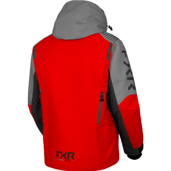 Manteau de Motoneige Vertical MTX Lite/FXR, rouge/gris/de dos