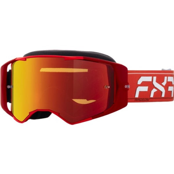 Lunette de Motocross FXR Factory Ride Rouge, de face