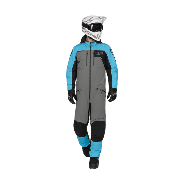 Ensemble de Motoneige Vertical MTX Lite/FXR/bleu, Noir, de face