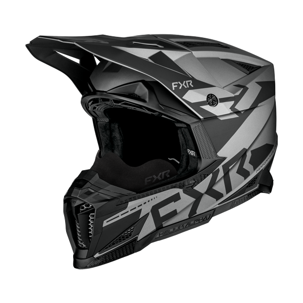 Casque de Snowcross Helium Alpha/FXR/ gris, de profil