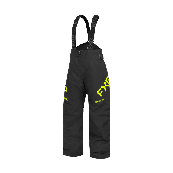 Pantalon de Motoneige Clutch Junior/FXR/haute visibilité noir , de face