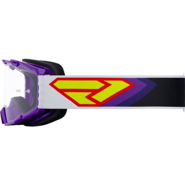 Lunette de Motocross Maverick Prime Mauve/Blanc, de côté