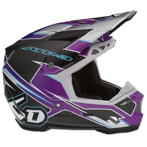Casque de Motocross ATR-3 Reflex Carbone Mauve, côté droit