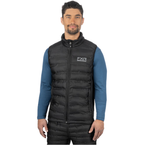 Manteau Matelassé Hybride Podium Sans Manche FXR noir, de face