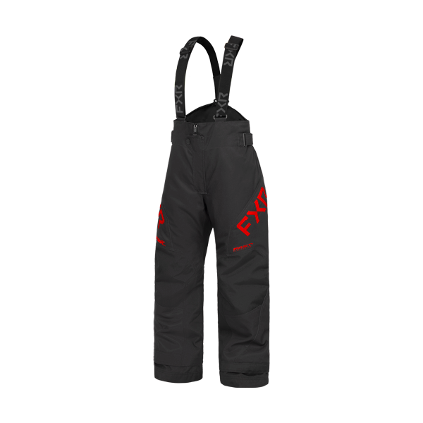 Pantalon de Motoneige Clutch Junior/FXR/rouge noir , de face