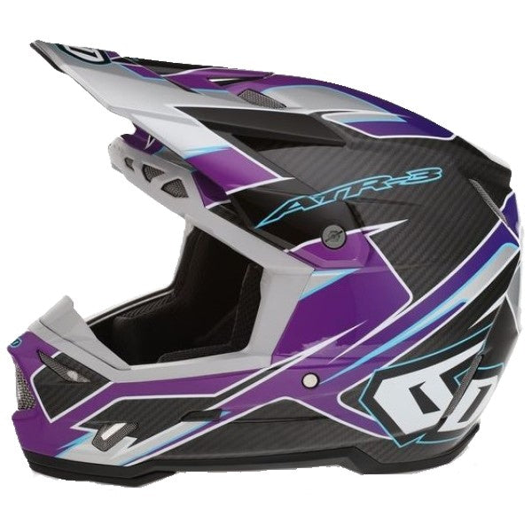 Casque de Motocross ATR-3 Reflex Carbone Mauve, côté gauche