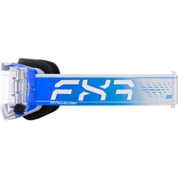 Lunette de Motocross Factory Ride Roll-Off Bleu, de côté